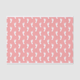 ROWS VAN PASTEL PINK BABY FEET TISSUEPAPIER