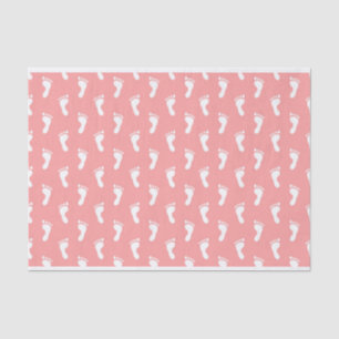 ROWS VAN PASTEL PINK BABY FEET TISSUEPAPIER