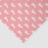 ROWS VAN PASTEL PINK BABY FEET TISSUEPAPIER (Detail)