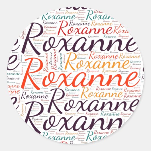 Roxanne Ronde Sticker (Voorkant)