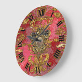 Roxanpheaz Chic Victoriaans Damask Grote Klok (Hoek)