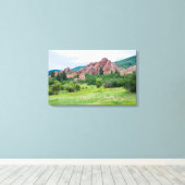 Roxborough Meadows Mountains and Spires Canvas Afdruk (Insitu (Houten vloer))
