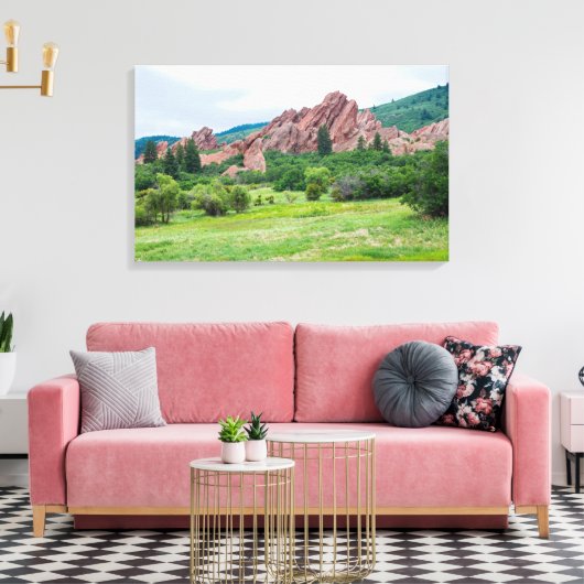 Roxborough Meadows Mountains and Spires Canvas Afdruk (Insitu (Woonkamer))