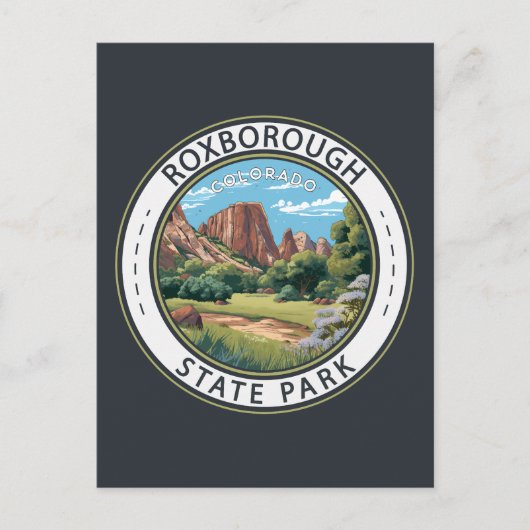 Roxborough State Park Colorado Badge Briefkaart (Voorkant)