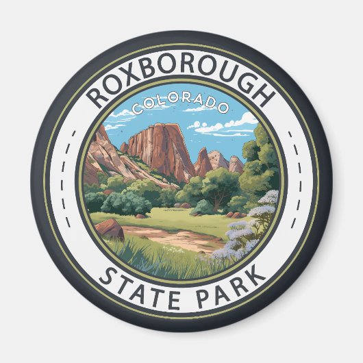 Roxborough State Park Colorado Badge Magneet (Voorkant)
