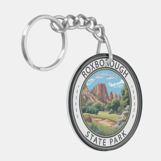 Roxborough State Park Colorado Badge Sleutelhanger (Voorkant Links)