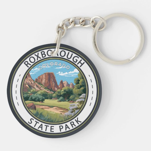 Roxborough State Park Colorado Badge Sleutelhanger (Achterkant)