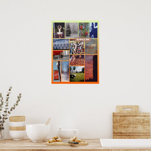 Roxbury, MA fotocollage Poster (Keuken)