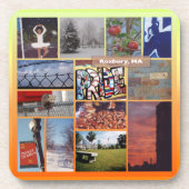 Roxbury, Massachusetts Fotocollage 9958 Bier Onderzetter (Voorkant)