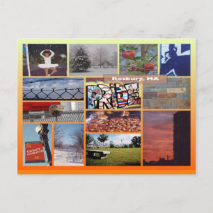 Roxbury, Massachusetts Photo Collage 9958 Briefkaart