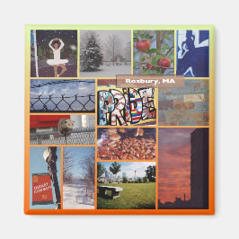 Roxbury, Massachusetts Photo Collage 9958 Magneet