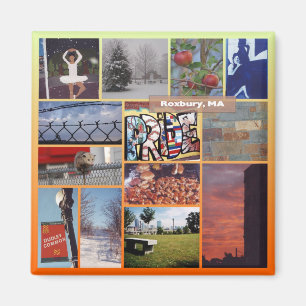 Roxbury, Massachusetts Photo Collage 9958 Magneet