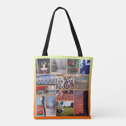 Roxbury, Massachusetts Photo Collage Tote Bag (Achterkant)