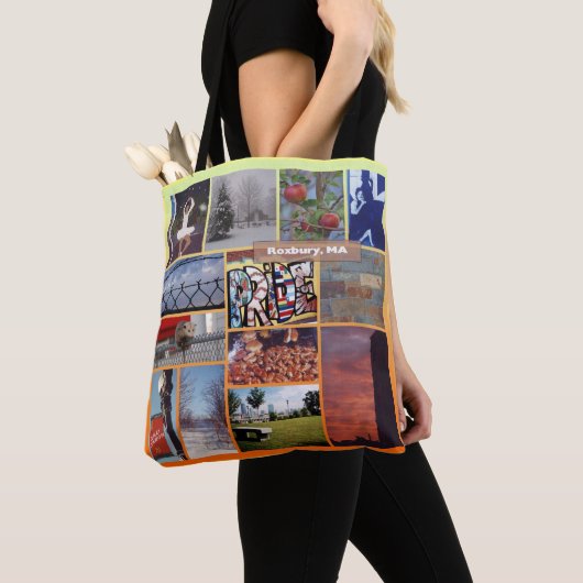 Roxbury, Massachusetts Photo Collage Tote Bag (Dichtbij)