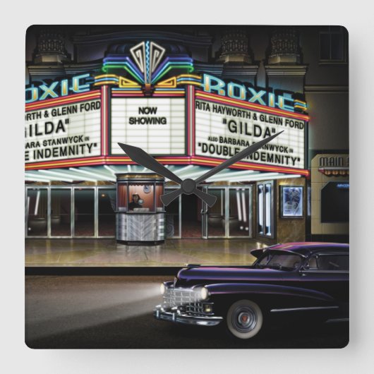 Roxie Afbeelding Show Vierkante Klok (Voorkant)