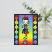 Roxsy Pixie Stick Psychobilly Rainbow Fae Briefkaa Briefkaart (Staand voorkant)