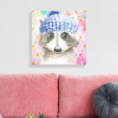 Roxy de Wasbeer Ingepakt Canvas Print (Insitu (Woonkamer))