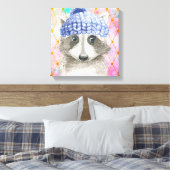 Roxy de Wasbeer Ingepakt Canvas Print (Insitu (Slaapkamer))