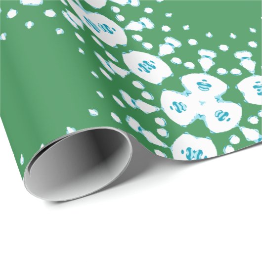 Roxy Jaguar Links in Green and Aqua Cadeaupapier (Rol Hoek)