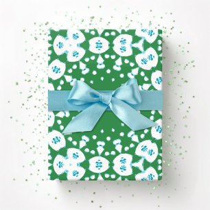 Roxy Jaguar Links in groen en aqua Cadeaupapier