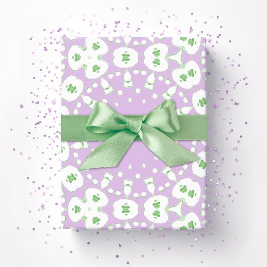 Roxy Jaguar Schakels in Lila en Groen Cadeaupapier
