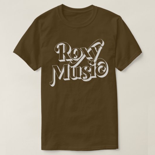Roxy Muziek Retro Typografie Design1 T-shirt (Design voorkant)
