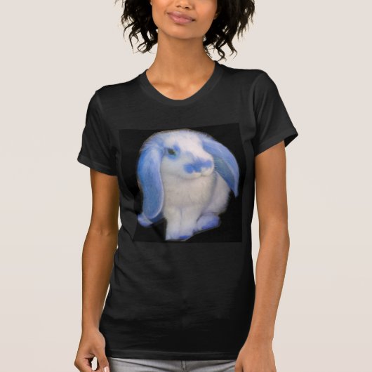 Roxy Rabbit in blauw T-shirt (Voorkant)