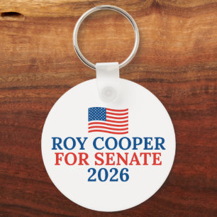 Roy Cooper voor Senaat 2026 Verkiezing Sleutelhanger