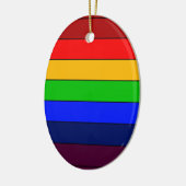 ROY G BIV Rainbow Keramisch Ornament (Links)