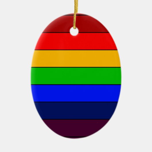 ROY G BIV Rainbow Keramisch Ornament (Voorkant)