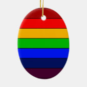 ROY G BIV Rainbow Keramisch Ornament (Achterkant)