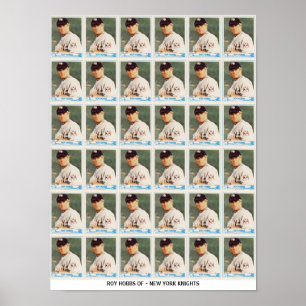 Roy Hobbs Ongeknipte Kaarten Poster