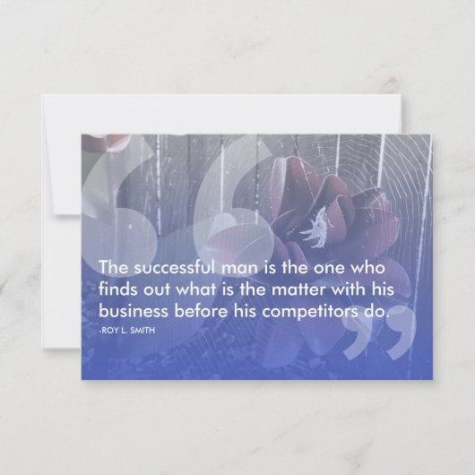 roy l smith succesquote kaart (Voorkant)