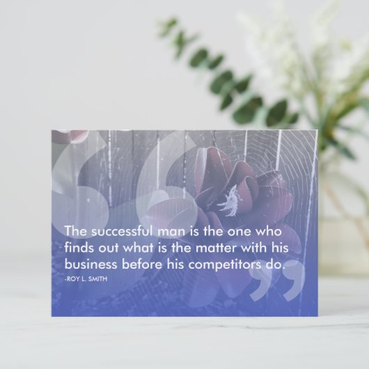 roy l smith succesquote kaart (Staand voorkant)