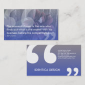 roy l smith succesquote visitekaartje (Voorkant / Achterkant)