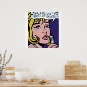 Roy Lichtenstein, gevectoriseerd en opnieuw bewerk Poster (Keuken)