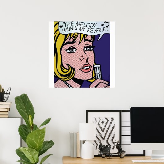 Roy Lichtenstein, gevectoriseerd en opnieuw bewerk Poster (Thuiskantoor)