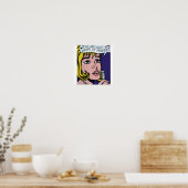 Roy Lichtenstein, gevectoriseerd en opnieuw bewerk Poster (Keuken)