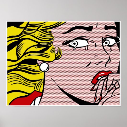 Roy LIchtenstein - Huilen meisje Poster (Voorkant)