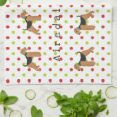 Roy Mocchi Bruno♥ Kitchen Towel  Airedale Terrier Theedoek (Gevouwen)