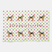 Roy Mocchi Bruno♥ Kitchen Towel  Airedale Terrier Theedoek (Horizontaal)
