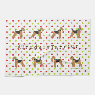 Roy Mocchi Bruno♥ Kitchen Towel  Airedale Terrier Theedoek