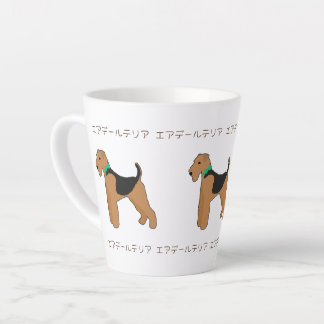 Roy Mocchi Bruno♥Latte Mug Airedale Terrier coffee Latte Mok