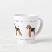 Roy Mocchi Bruno♥Latte Mug Airedale Terrier coffee Latte Mok (Rechterhoek)