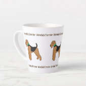 Roy Mocchi Bruno♥Latte Mug Airedale Terrier coffee Latte Mok (Linkerhoek)