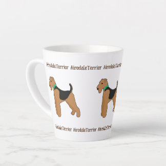 Roy Mocchi Bruno♥Latte Mug Airedale Terrier coffee Latte Mok