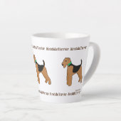 Roy Mocchi Bruno♥Latte Mug Airedale Terrier coffee Latte Mok (Rechterhoek)