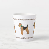 Roy Mocchi Bruno♥Latte Mug Airedale Terrier coffee Latte Mok (Voorkant)