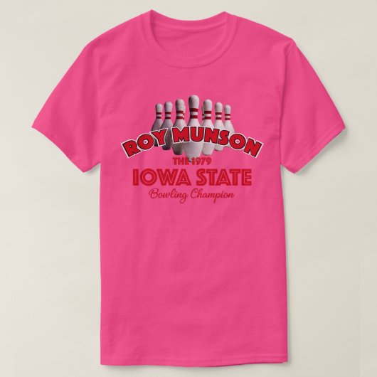 Roy Munson Iowa State Bowling Kampioen T-shirt (Design voorkant)