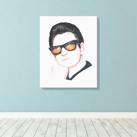 Roy Orbison Canvas Afdruk (Insitu (Houten vloer))